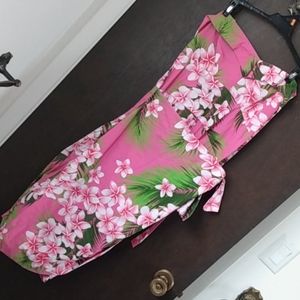 Pink Tiki Tropical Halter Dress